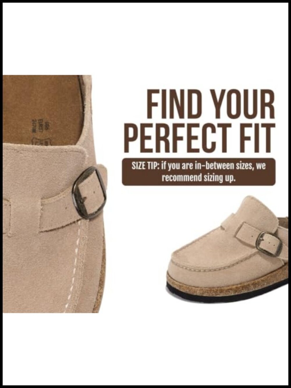 Genuine Leather Mocc Memory Foam Non-Slip Water Resistant Mules - Picture 5 of 6